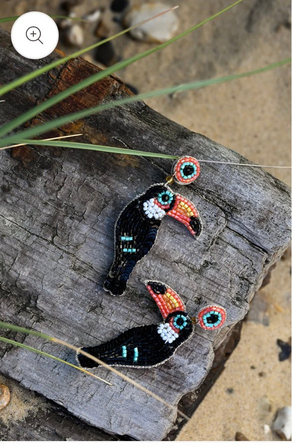 Toucan Beaded Earrings