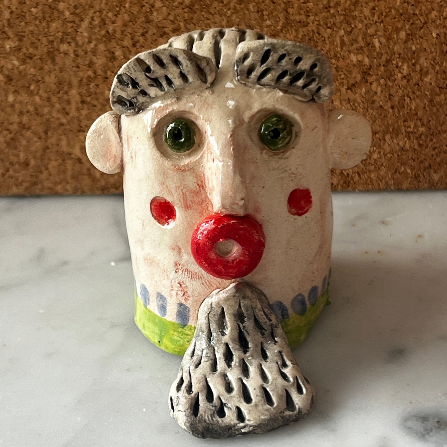 Handmade Quirky Ceramic Bonker Heads by Judith Douglas Unique Collectible Art Pieces