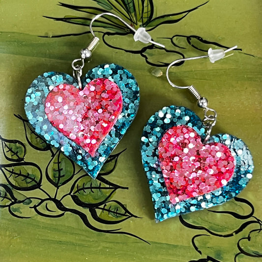 Heart Earrings by Heather Filby