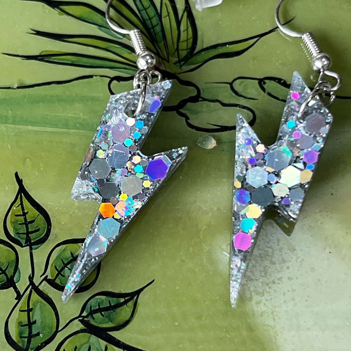 Sparkly Lightening Earrings