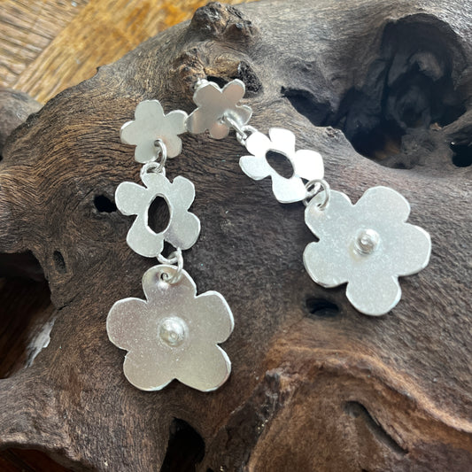Triple Flower Earrings