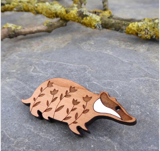 Badger Brooch