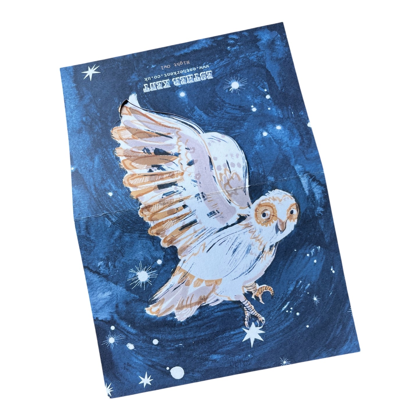 Night Owl Mantlepiece Card by Esther Kent