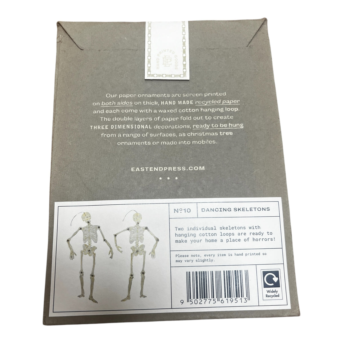 Dancing Skeletons Paper Ornaments