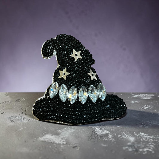 My Doris Black Witches Hat Brooch