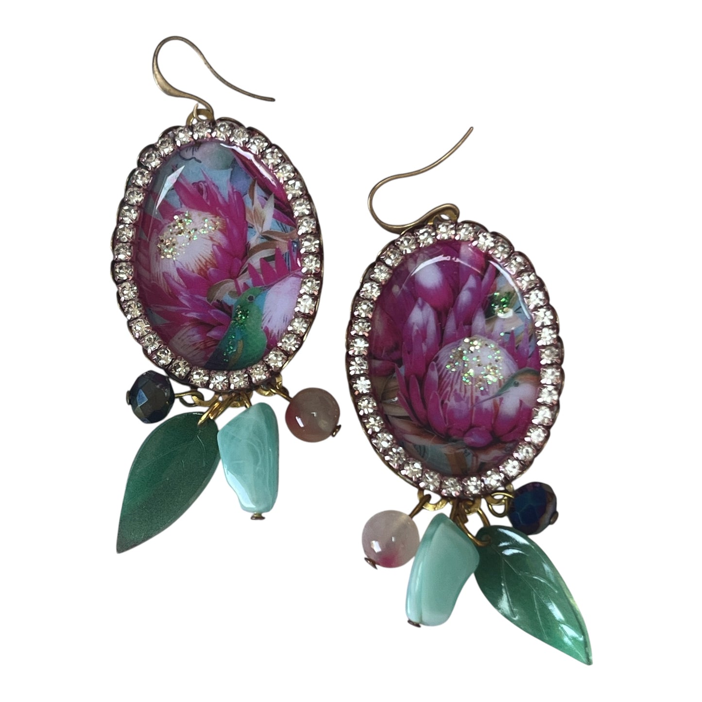 Diana Wilson Arcana Cameo Earrings- Pink