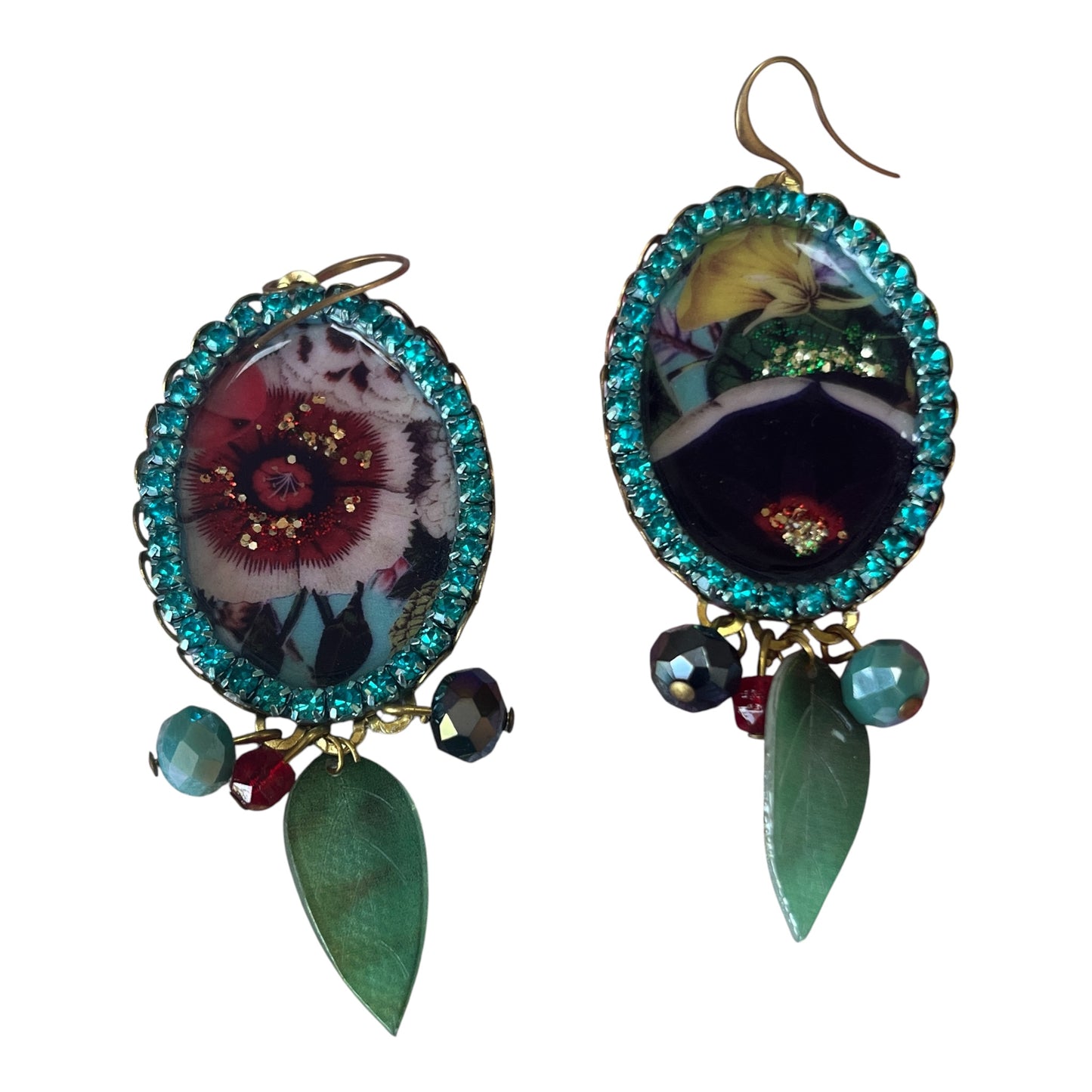 Diana Wilson Cameo Earrings- Blue