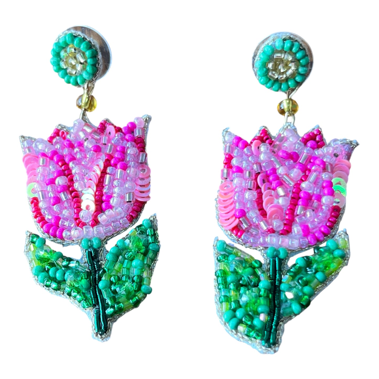 My Doris Pink Tulip Earrings