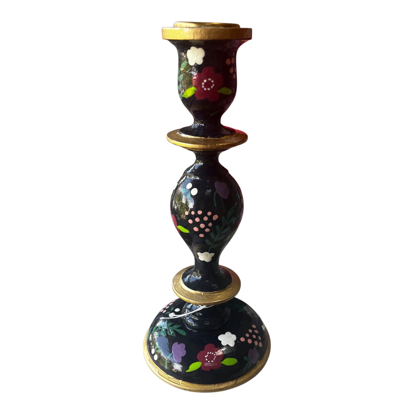 My Doris Hand-painted Candlesticks in Dark Blue