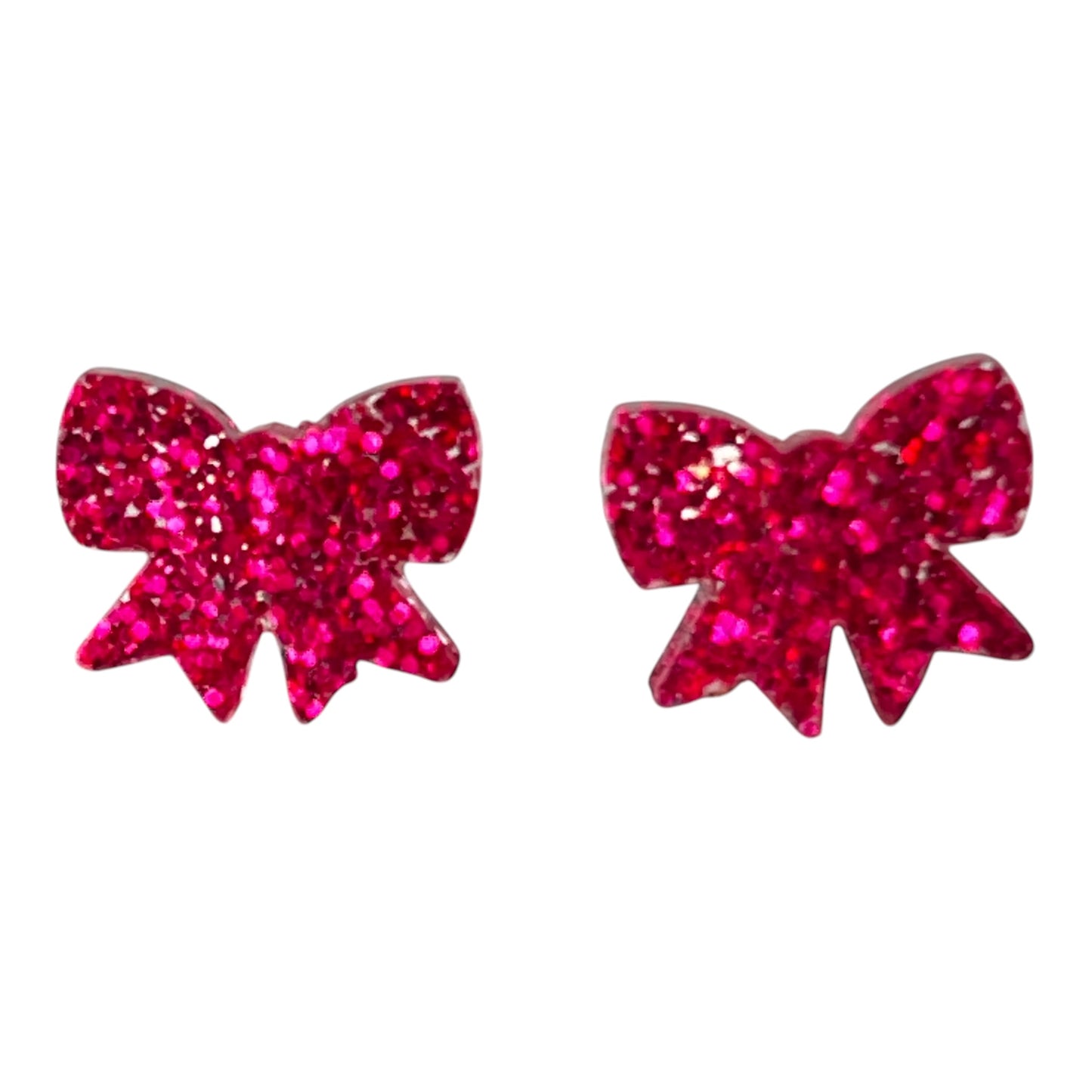 Pink Bow Earrings by Heather Filby