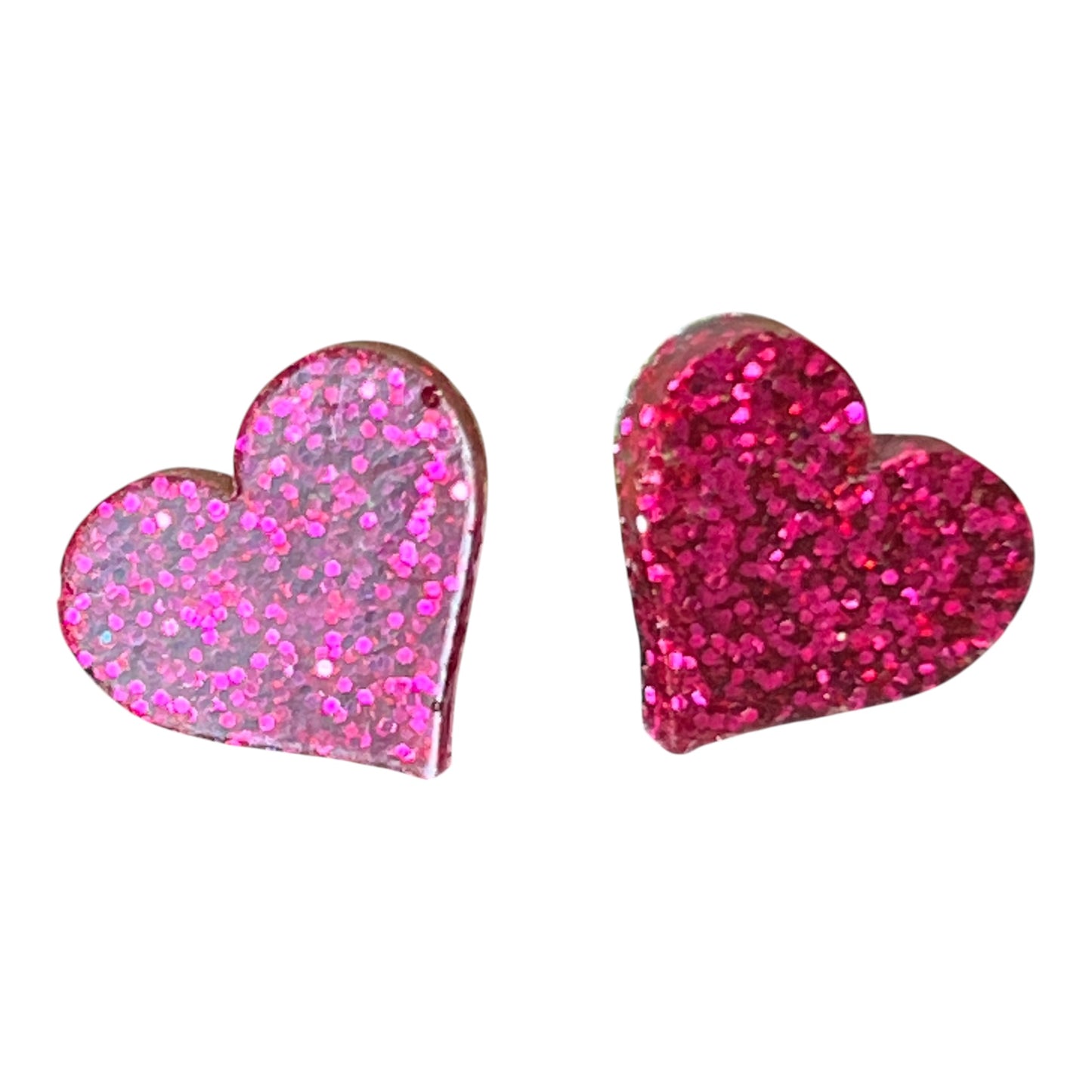 Small Pink Heart Studs