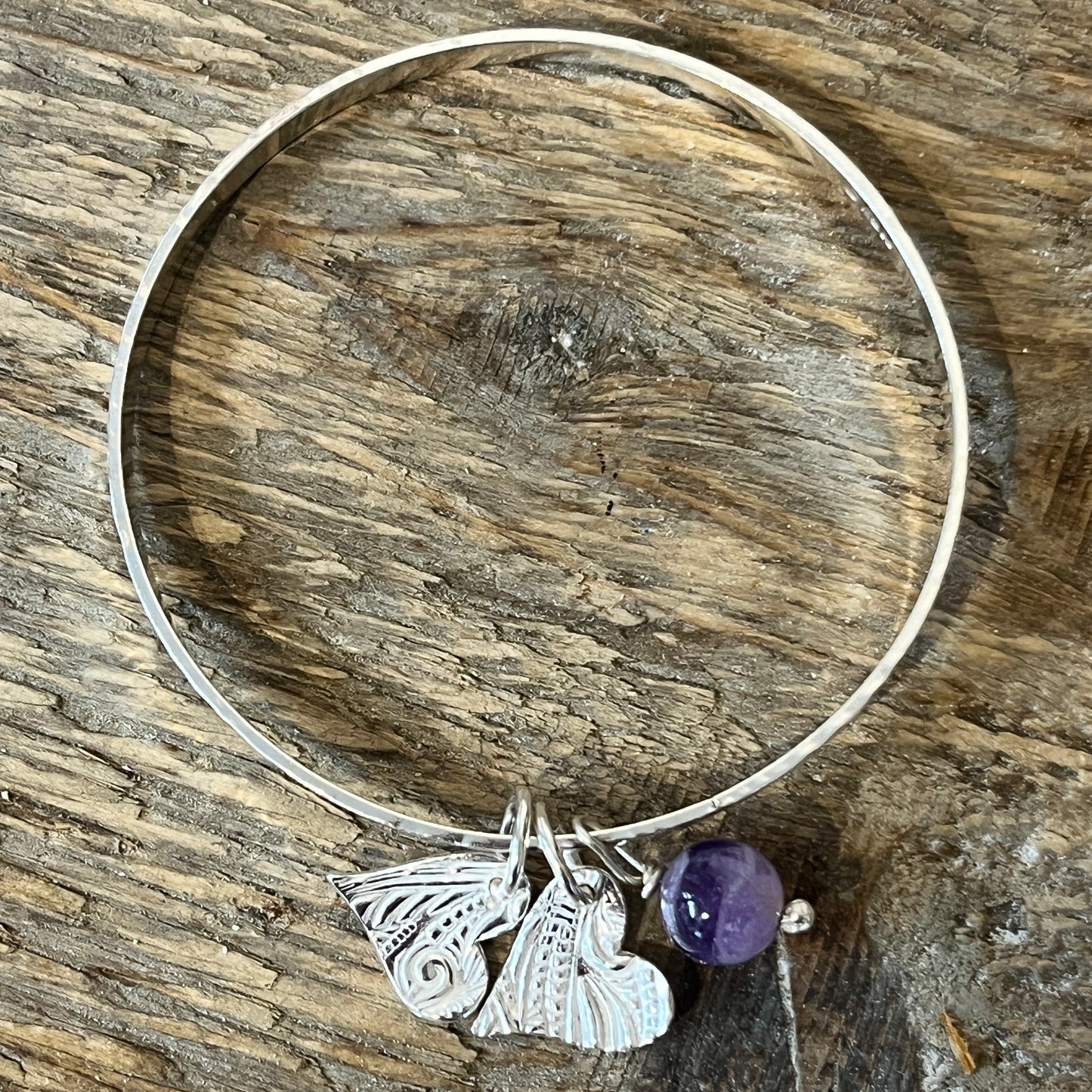 Two heart bangle