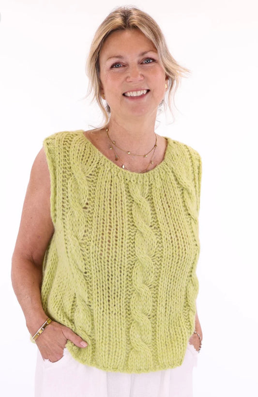 Cadenza Alpaca Blend Cable Tank Top